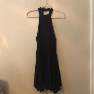 Black Summer Dress with Low Back